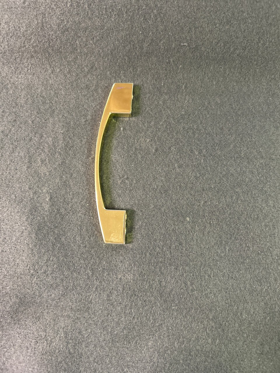 3 or 3-3/4" Dual Mount Mid-Century Modern Pull Polished Brass gallery
