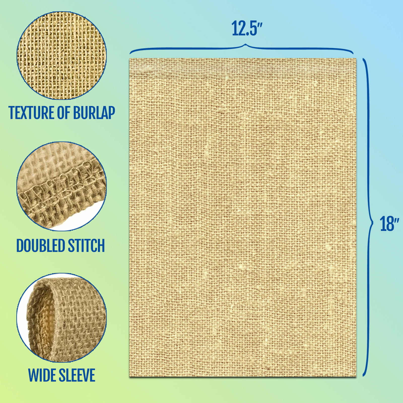 Anley 4Pcs Blank Burlap Garden Flag DIY Personalized Craft Banner Custom Design gallery