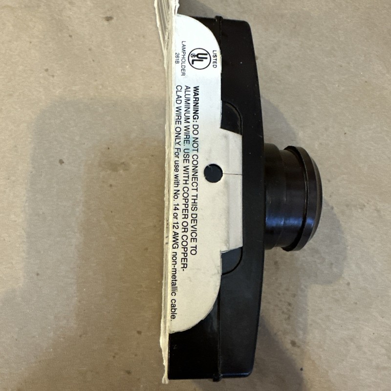 Leviton Electric Plastic Brown Surface Mounted Keyless Lampholder 5236 NOS gallery