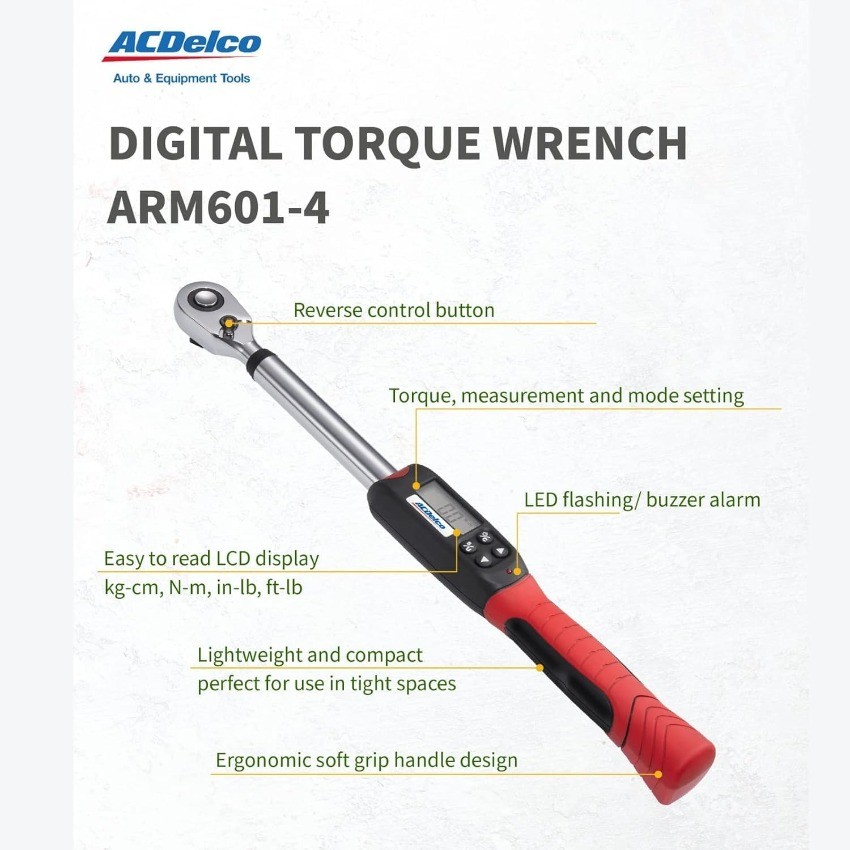 ACDelco ARM601-34 3/8” & ½” Heavy Duty Digital Torque Wrench Combo Kit gallery
