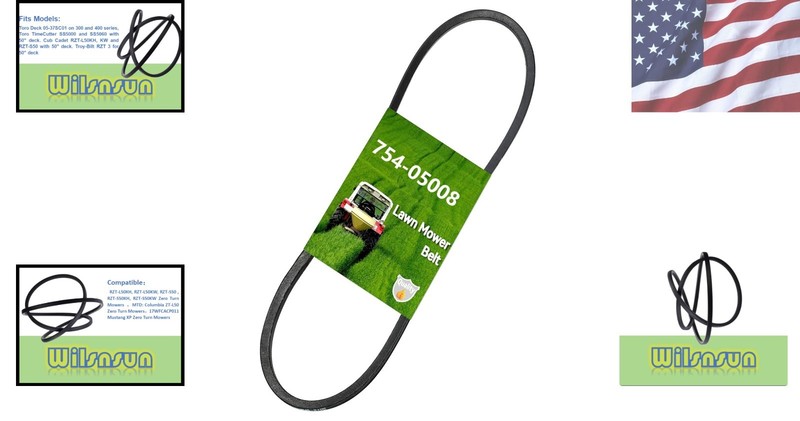 Universal 1/2" X141" Lawn Mower Deck Belt for Toro and Cub Cadet Compatibility gallery