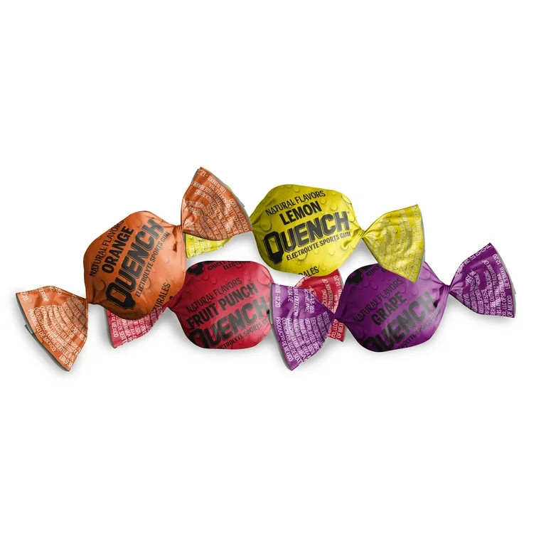 Mueller Quench Chewing Gum Variety Box: 25 pieces (Lemon, Fruit, Orange, Grape) gallery