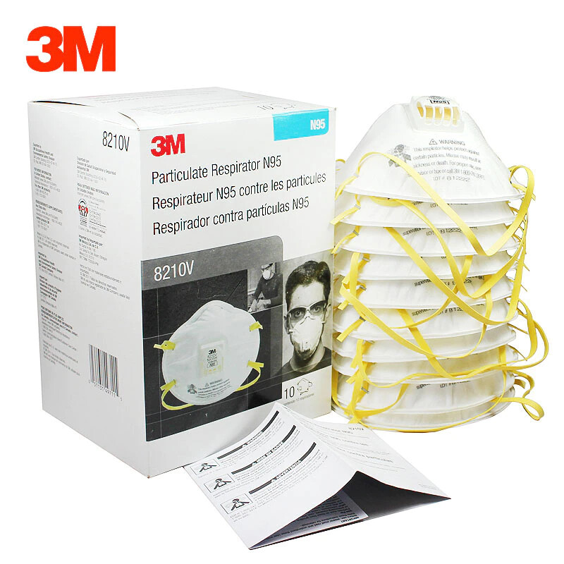 3M 8210V N95 Particulate Respirator Protection Masks Breathing Exhalation Valve gallery
