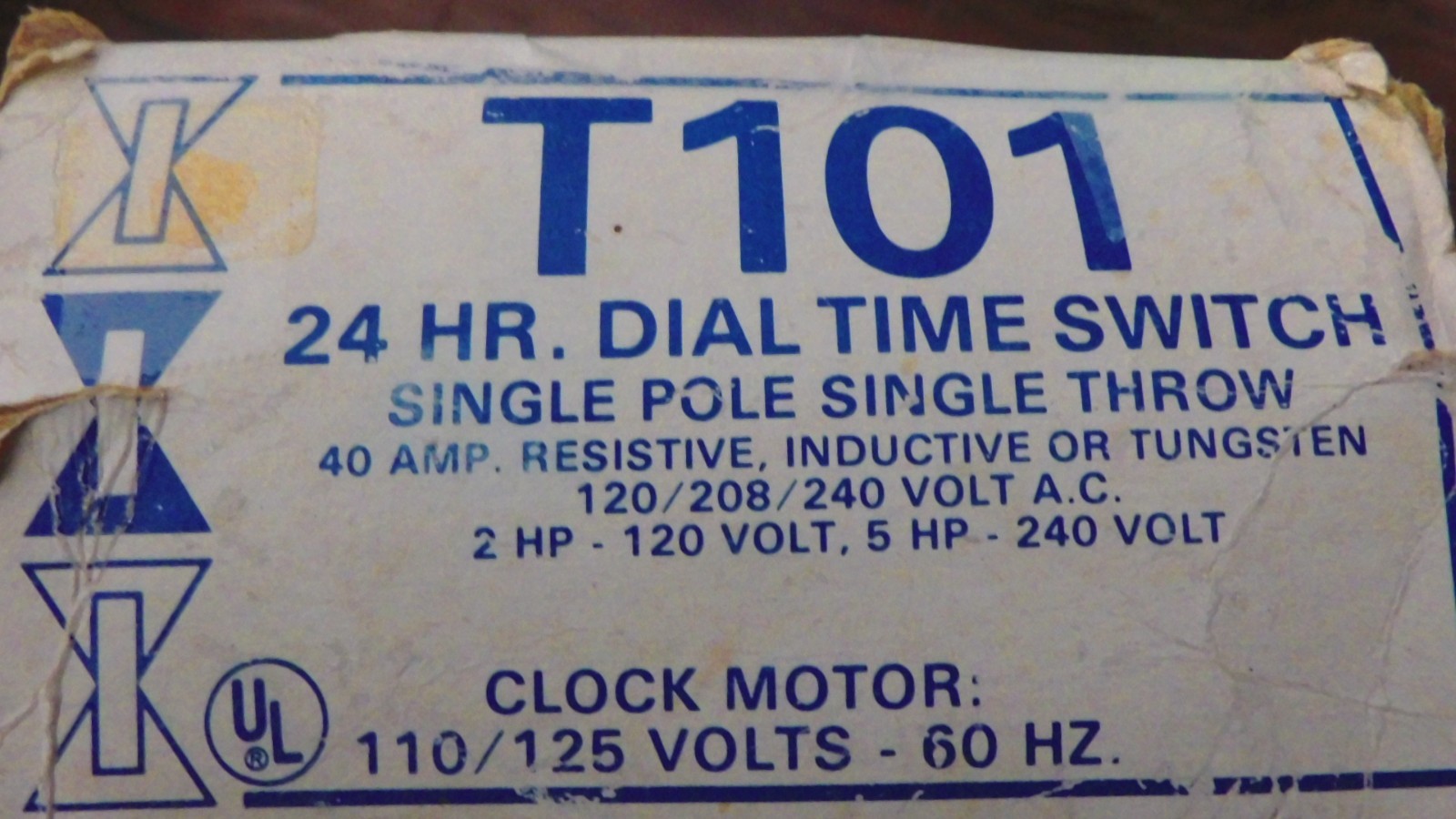 Intermatic T101 24 Hour Dial Time Switch 120V 40A Indoor Mechanical Timer Gray gallery