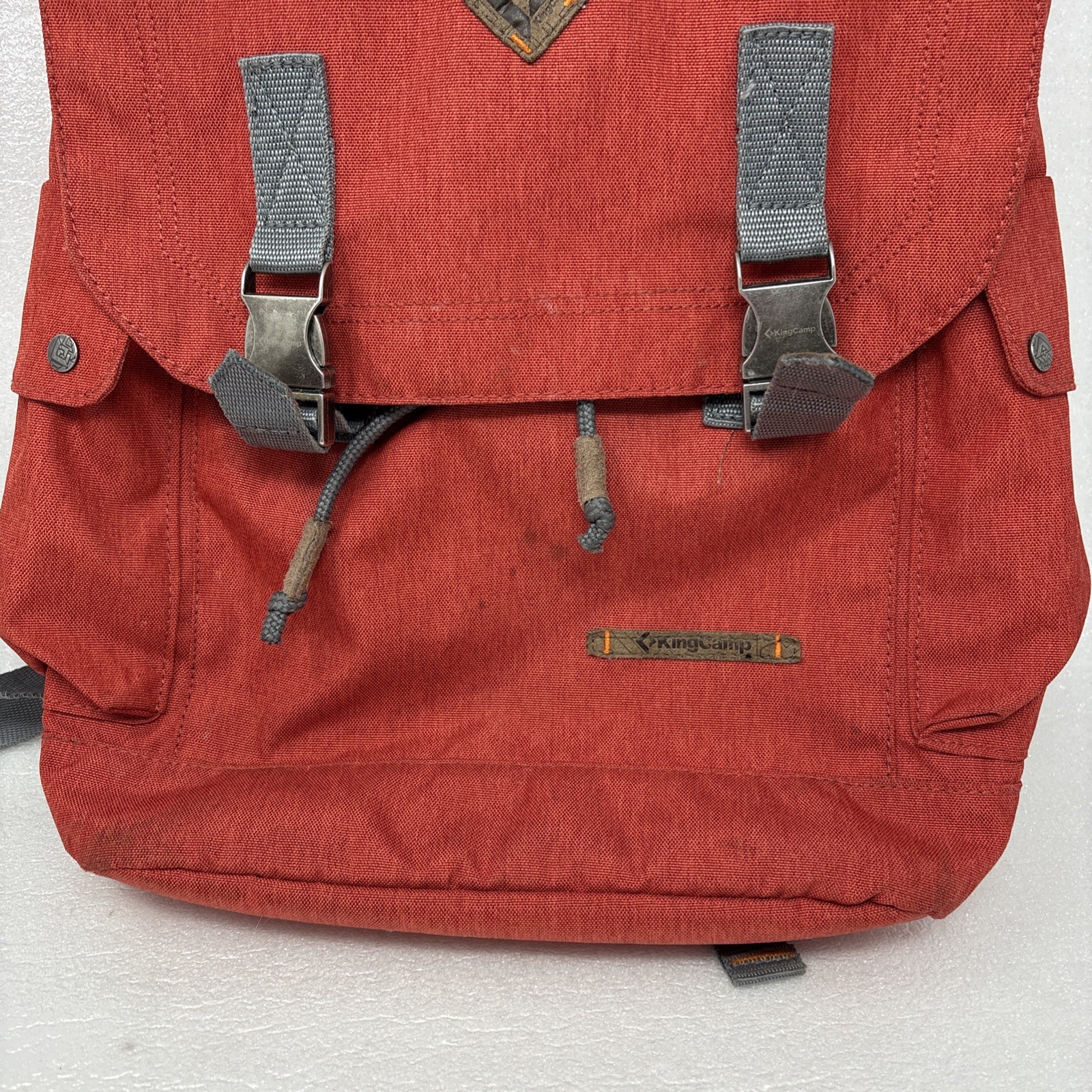 King Camp Daypack Backpack - Burnt Red - Drawstring and Clip Closure 4