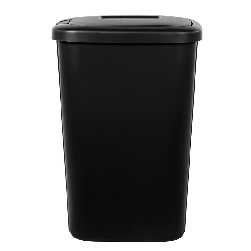 2-Pack Hefty 13.3Gallon Plastic Touch Top Kitchen Trash Can with Push Button Lid gallery
