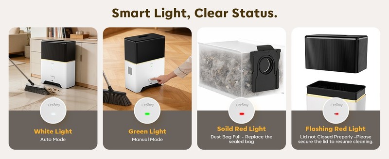 Touchless Automatic Dustpan Vacuum, Bagged Design, 26000 kPa, Up to 3-Months gallery