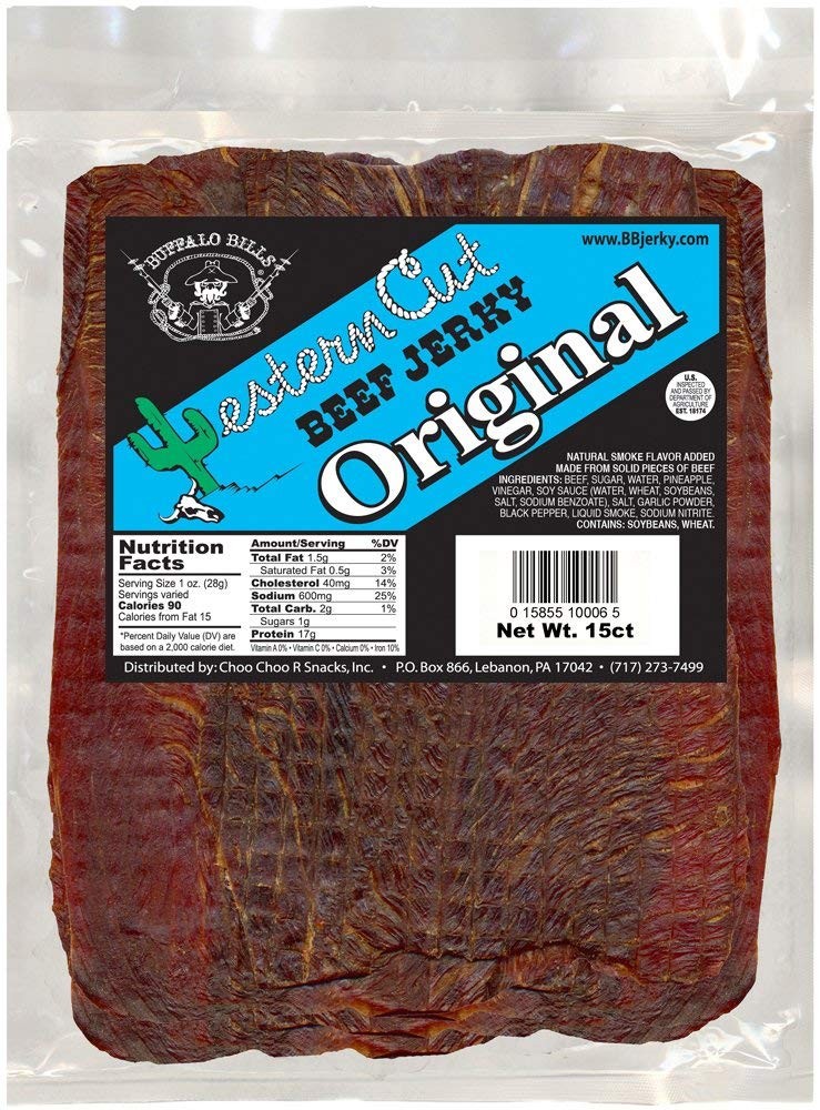 Buffalo Bills Original Western Cut Big Slab Beef Jerky 15 beef jerky slabs pe... gallery