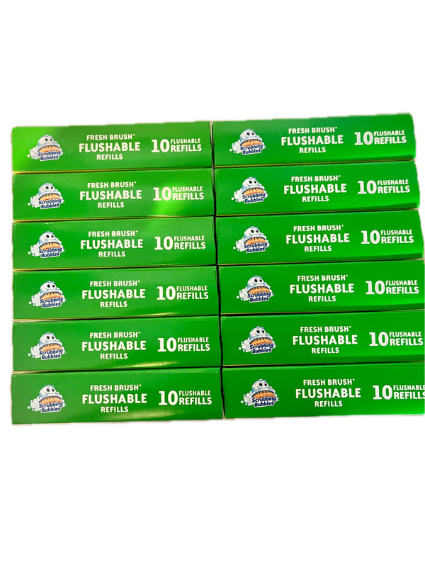 Scrubbing Bubbles Fresh Brush Flushable Refill Pads 120ct Toilet Cleaner Heads gallery