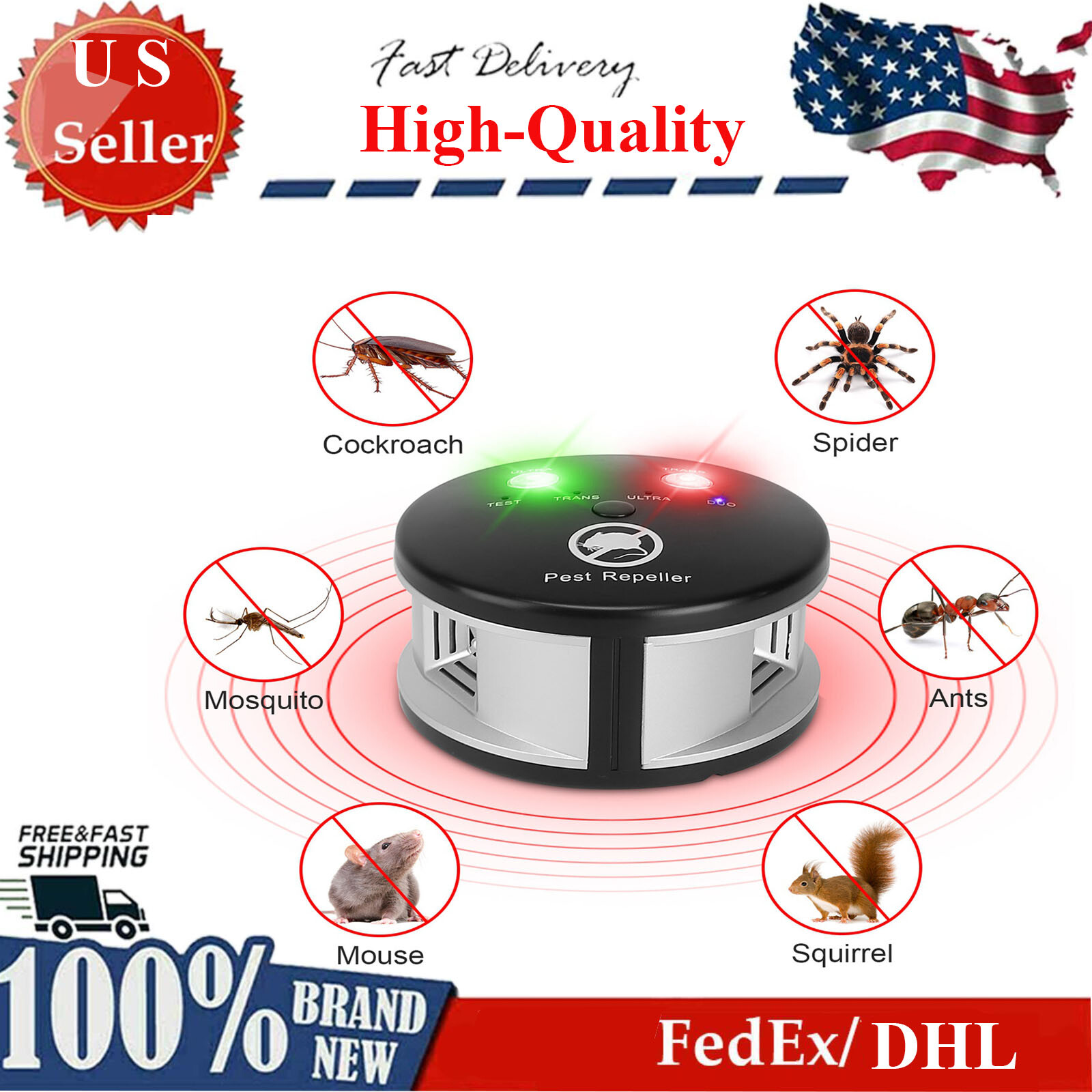 iMounTEK Ultrasonic Pest Repeller Rats Mice Roaches Ants - 3229 sq.ft gallery