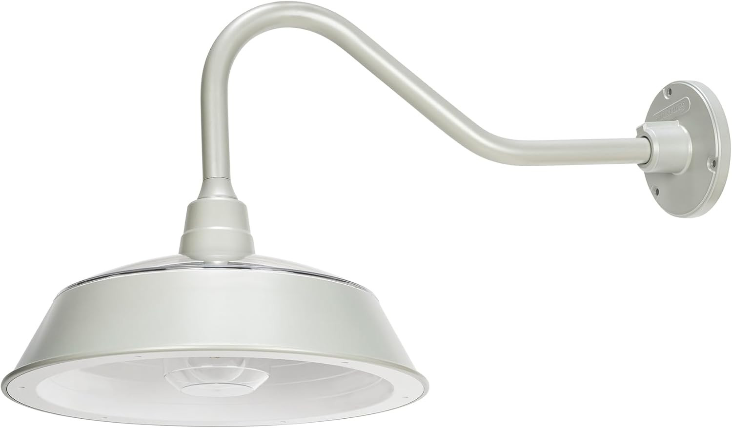 Outdoor Solar Barn Light with 250-Lumen LED, Dusk-To-Dawn, Waterproof, Grey gallery