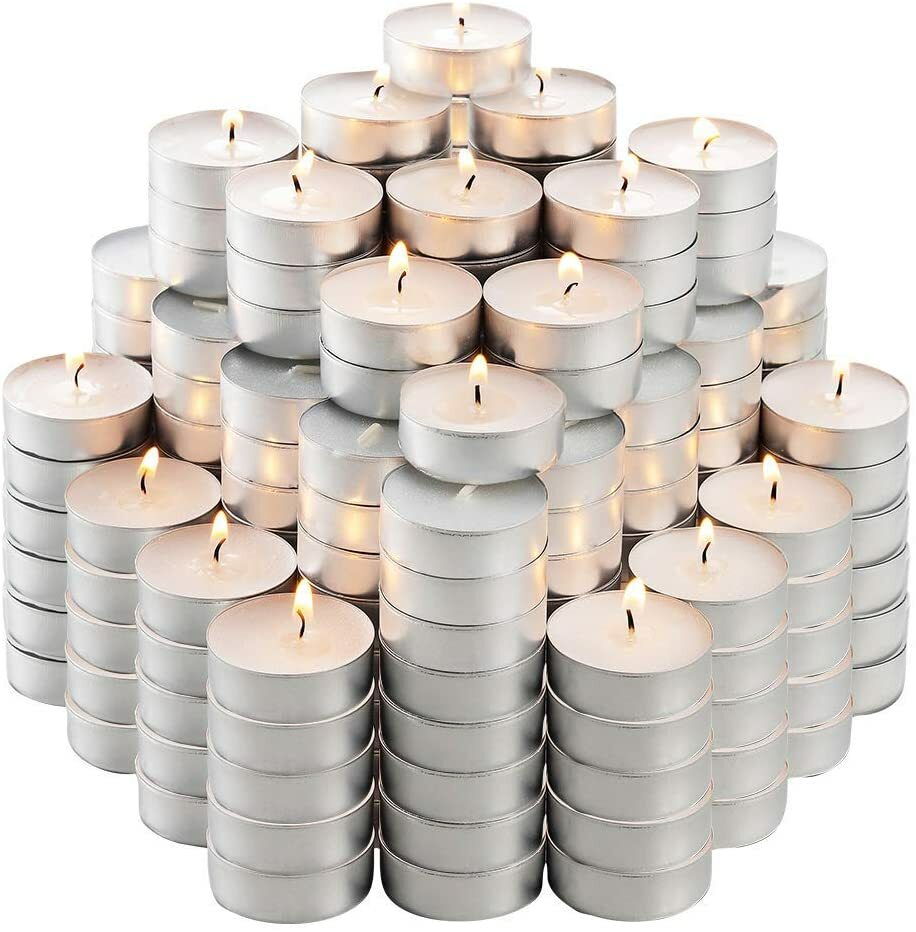 Tea Light Candles Bulk Pack 2.5 hours Burn White Unscented gallery