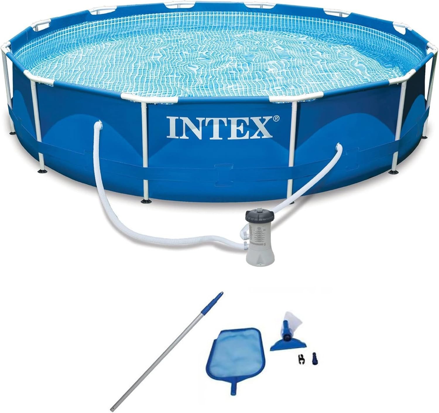 Above Ground Pool Set, 12ft x 30in Round w/ Filter Pump & Cleaning Kit gallery