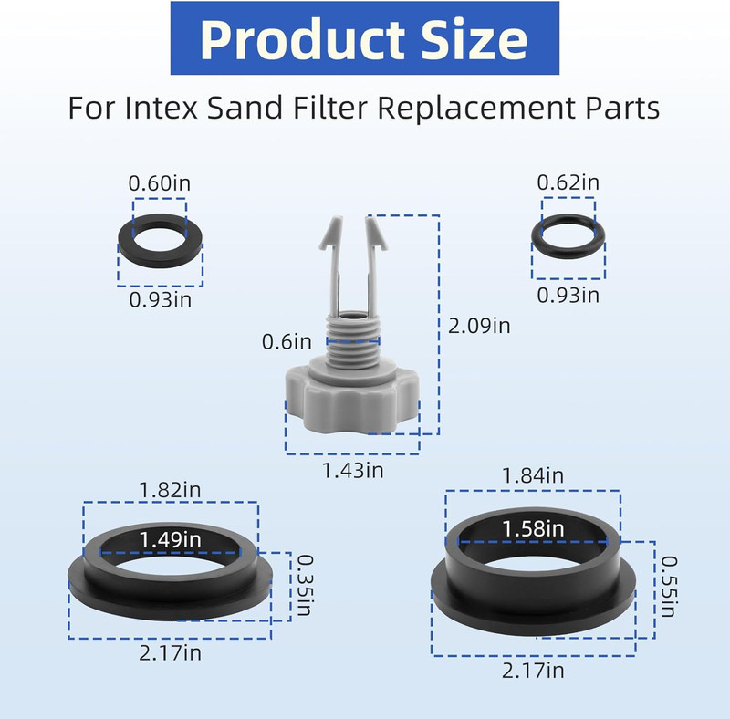 Upgraded Replacement Repair Set for Sand Filter Pumps in above Ground Pools, Poo gallery