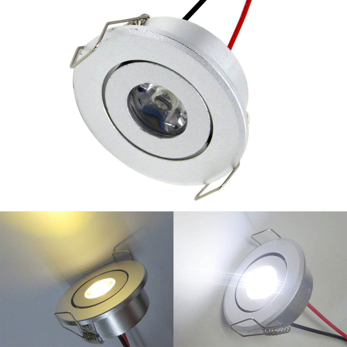1W/3W White/Warm LED Ceiling Down Light Recessed Cabinet lights 12~24V/85~265V gallery