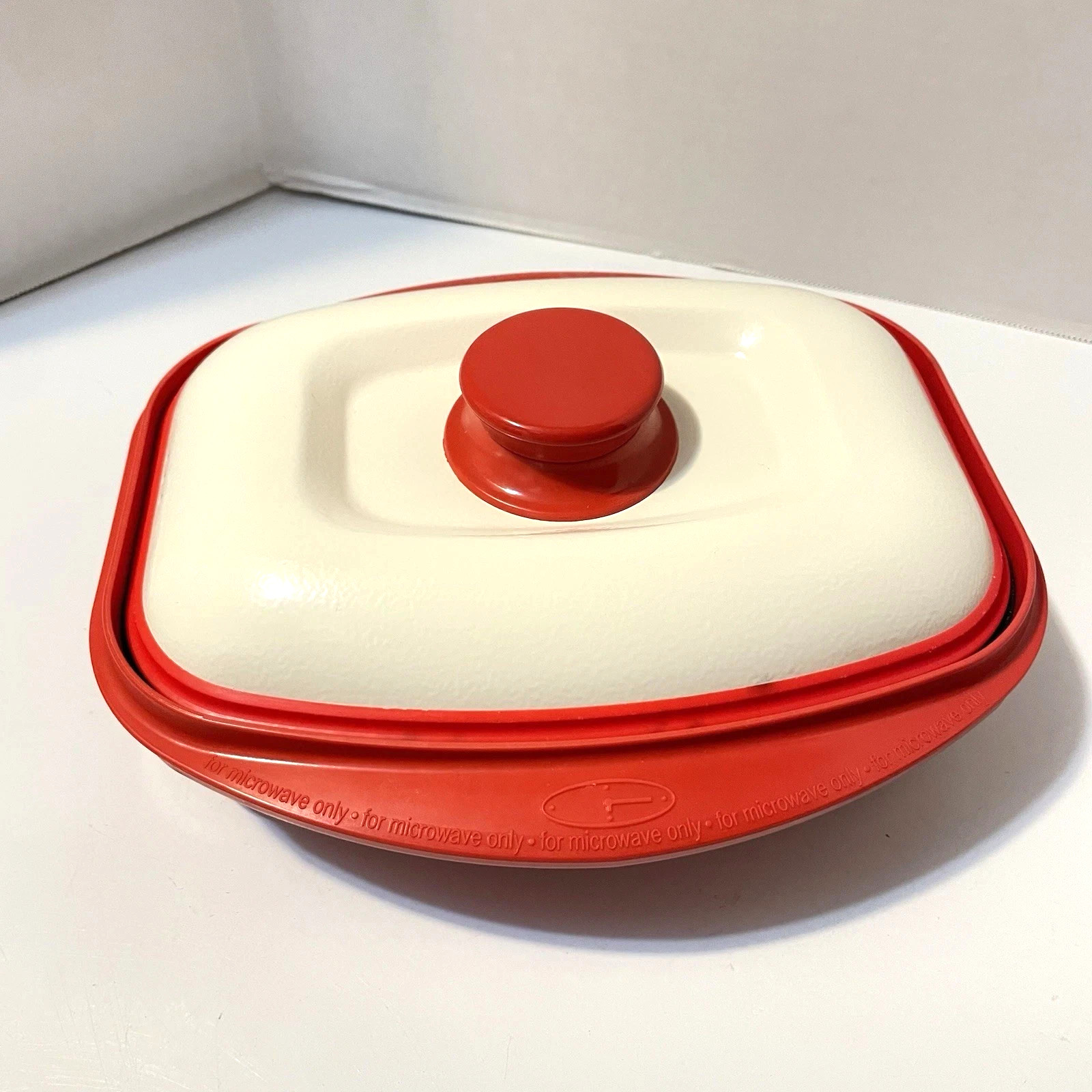 Range Mate Rectangular Nonstick Microwave Grill Pan Red With Recipe Booklet gallery