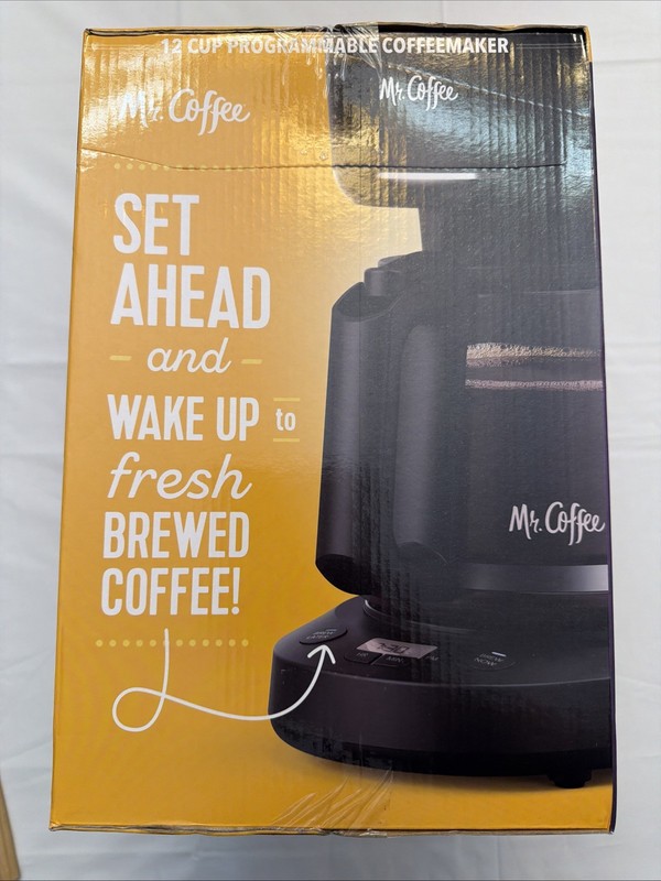 Mr. Coffee Programmable Coffee Maker, 12-Cup Coffee Maker, Black- New Sealed Box gallery
