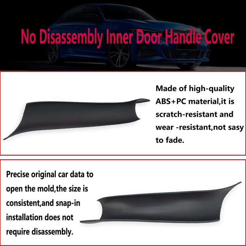 Door Pull Handle Covers Compatible with BMW X5 Series F15/F85 2014-2018, BMW X6 gallery