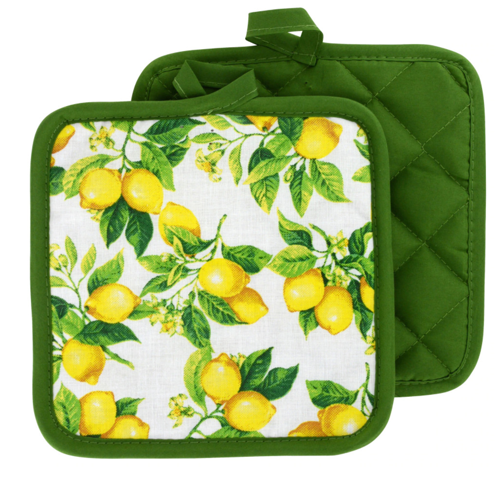 Home Collection Kitchen Linen Oven Mitt, Towels, Pot Holders ~ You Choose Lemons gallery