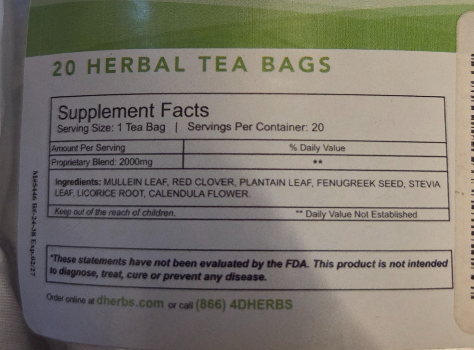 Dherbs Mucus Tea, 40 Grams gallery