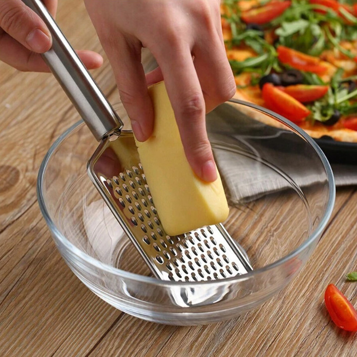 1 pc Stainless Steel Lemon Zester & Grater - For Fruits, Vegetables & Cheese gallery