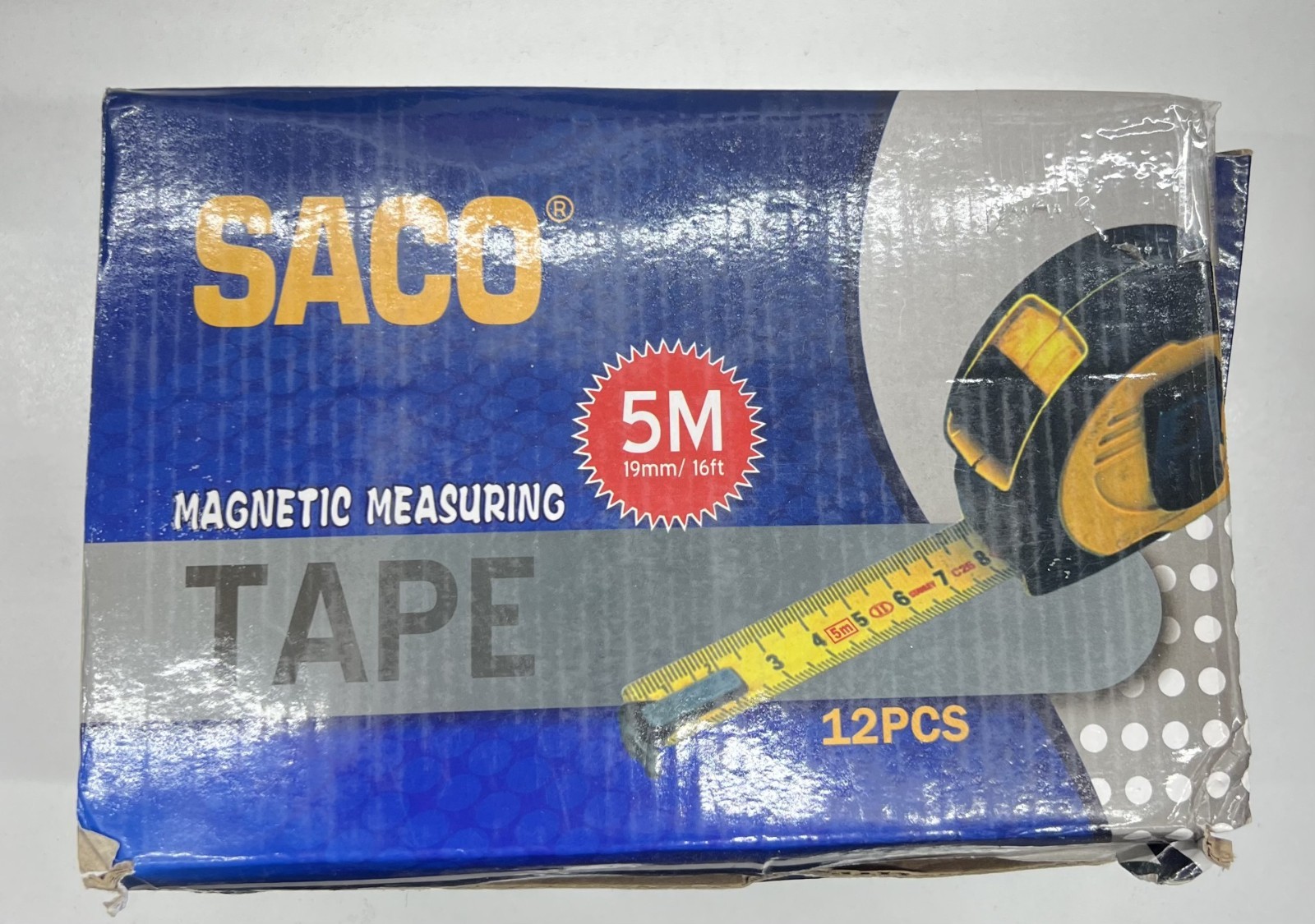 SACO - 12 PACK - 5M/16ft Measuring Tape - Black/Orange gallery