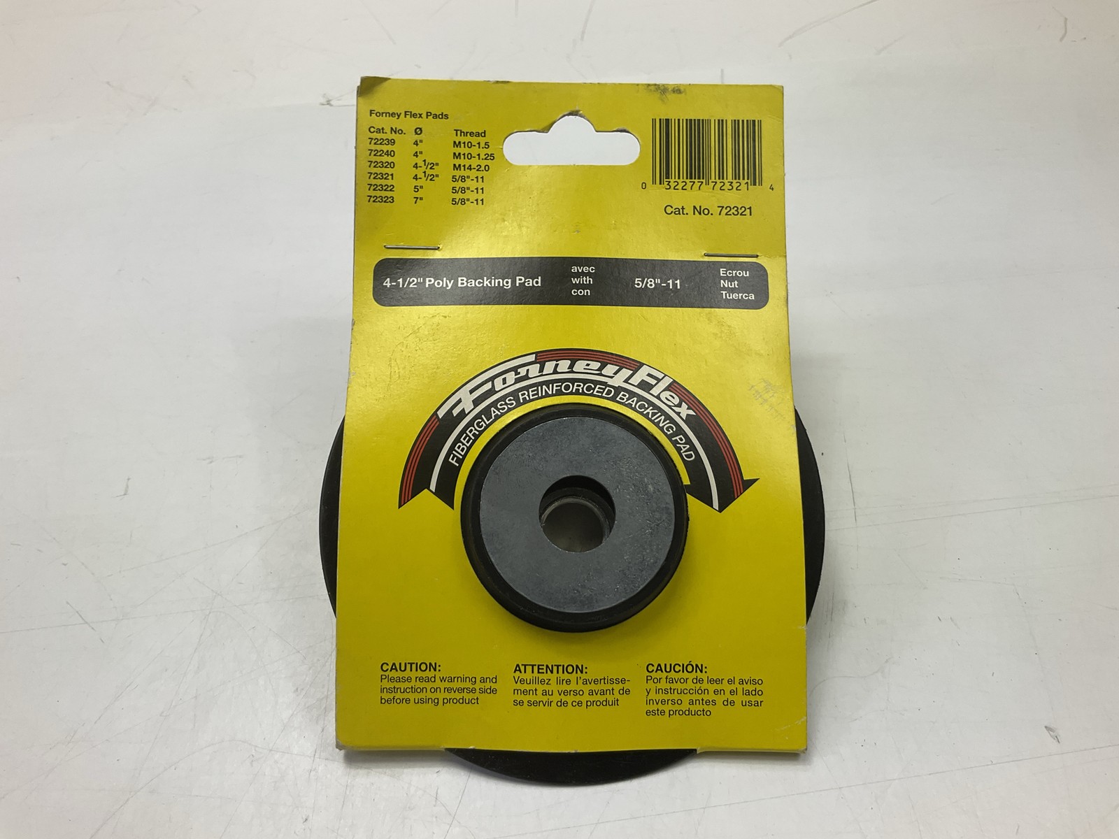 Forney 72321 Backing Pad For Sanding Discs, 4-1/2 In X 5/8 In-11 gallery