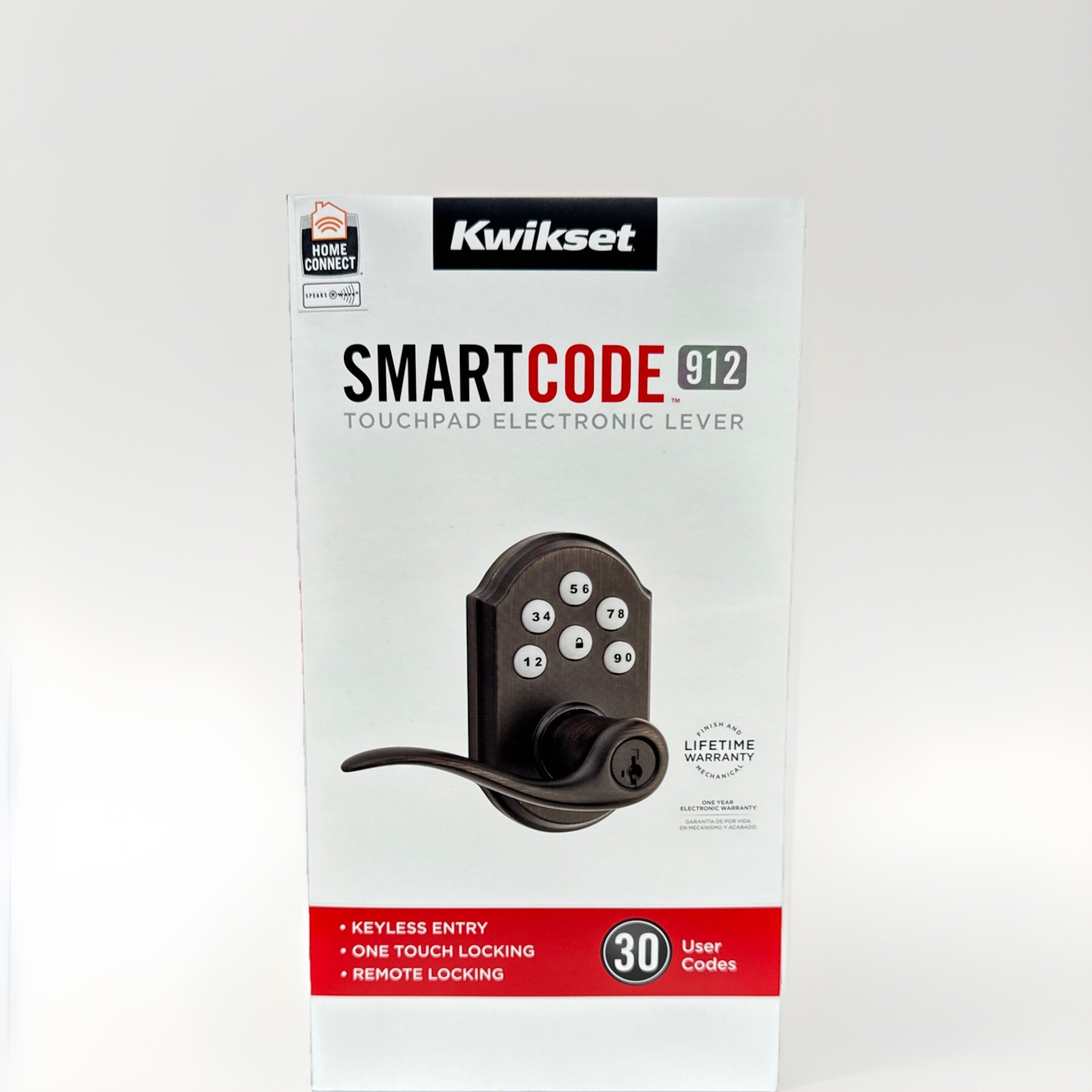 Kwikset SmartCode 912 Z-Wave Electronic Lever Lock Venetian Bronze 99120-006 gallery