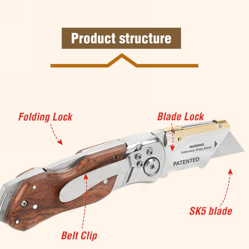 WORKPRO Folding Utility Knife w/10 Blades Heavy Duty Cutter Quick Blade Change gallery