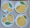 180 Degrees Paper Plate Look Melamine 7.5” Lemons Salad Appetizer Plates ~ 4 gallery