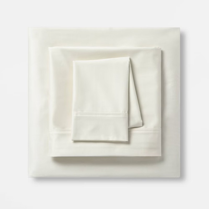 Threshold 400 Thread Count Cotton Sateen 4-Piece Sheet Set Luxurious gallery