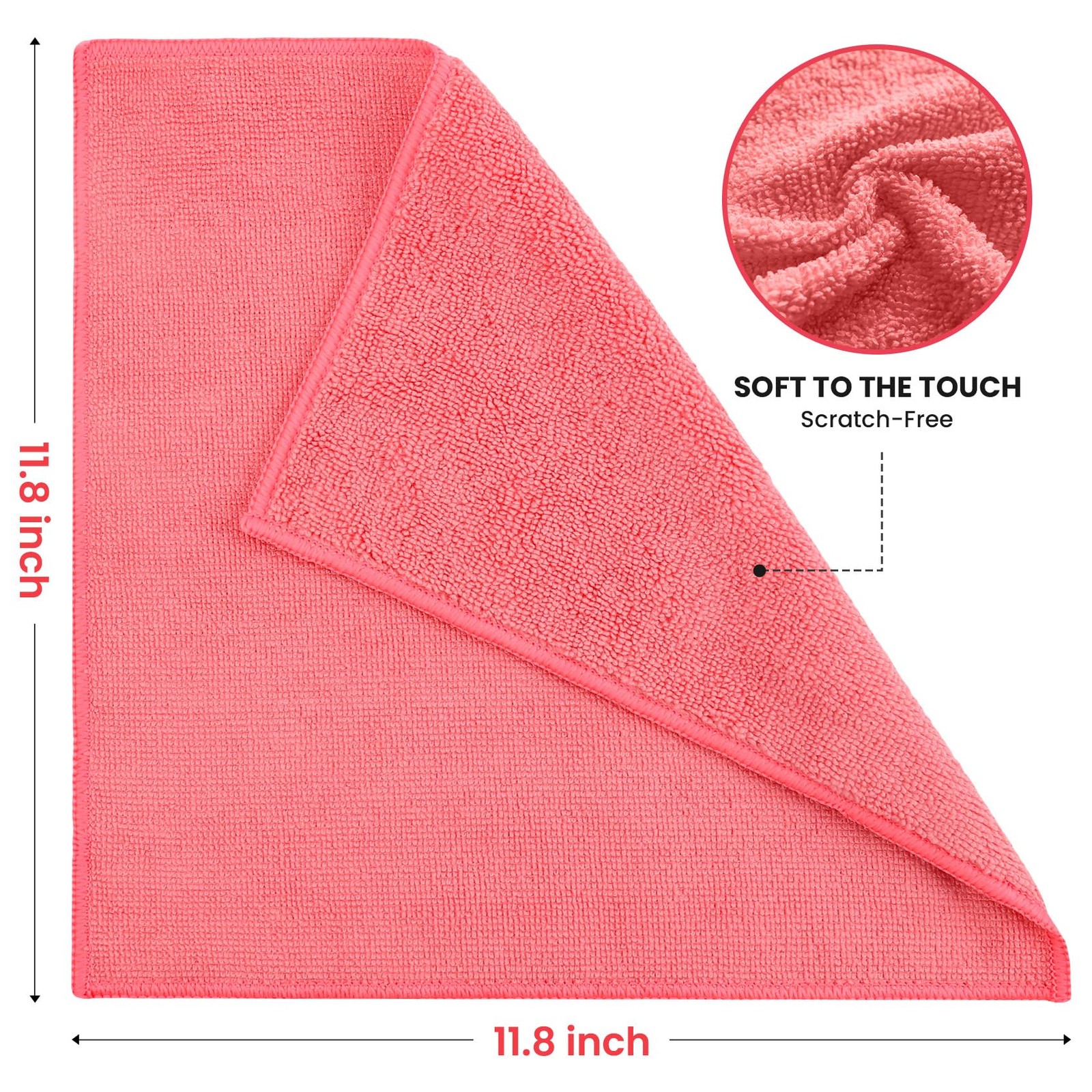 Microfiber Cleaning Cloth, 12 Pack Assorted Color Cleaning Rags for Housekeep... gallery