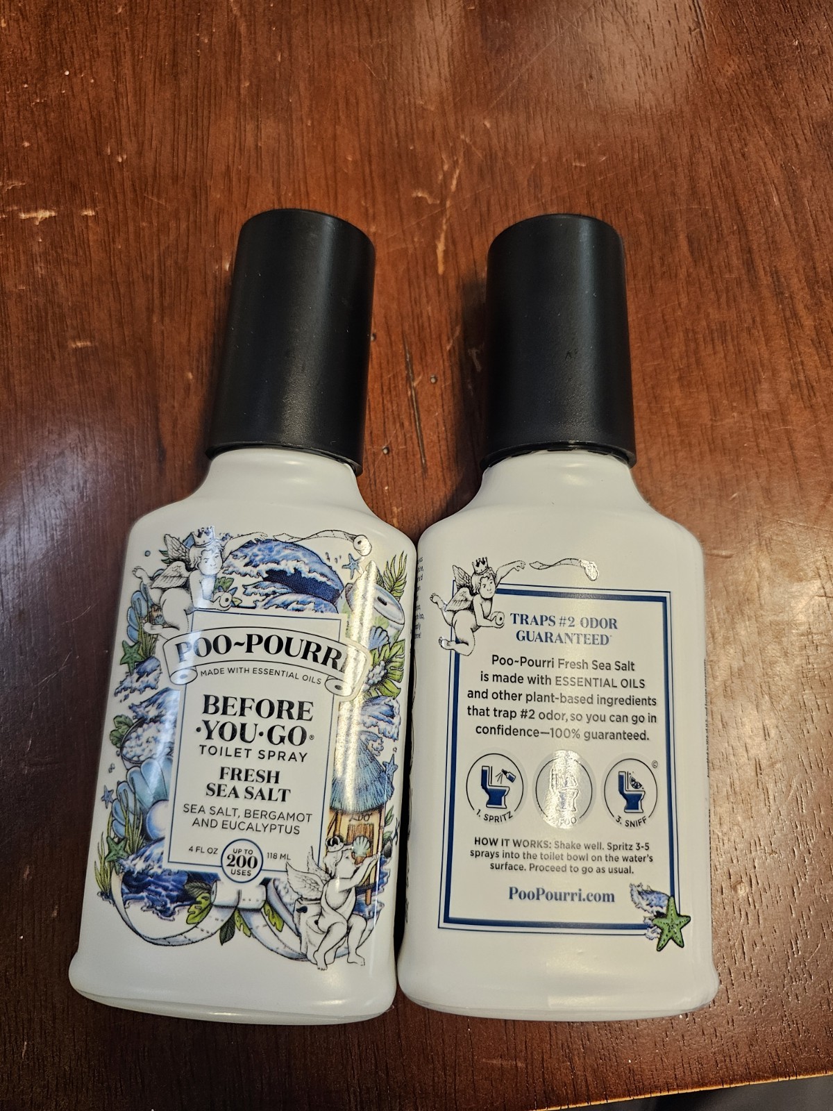 Two Bottles Poo-Pourri Before-You-Go Toilet Spray, Fresh Sea Salt, 4 Fl Oz gallery