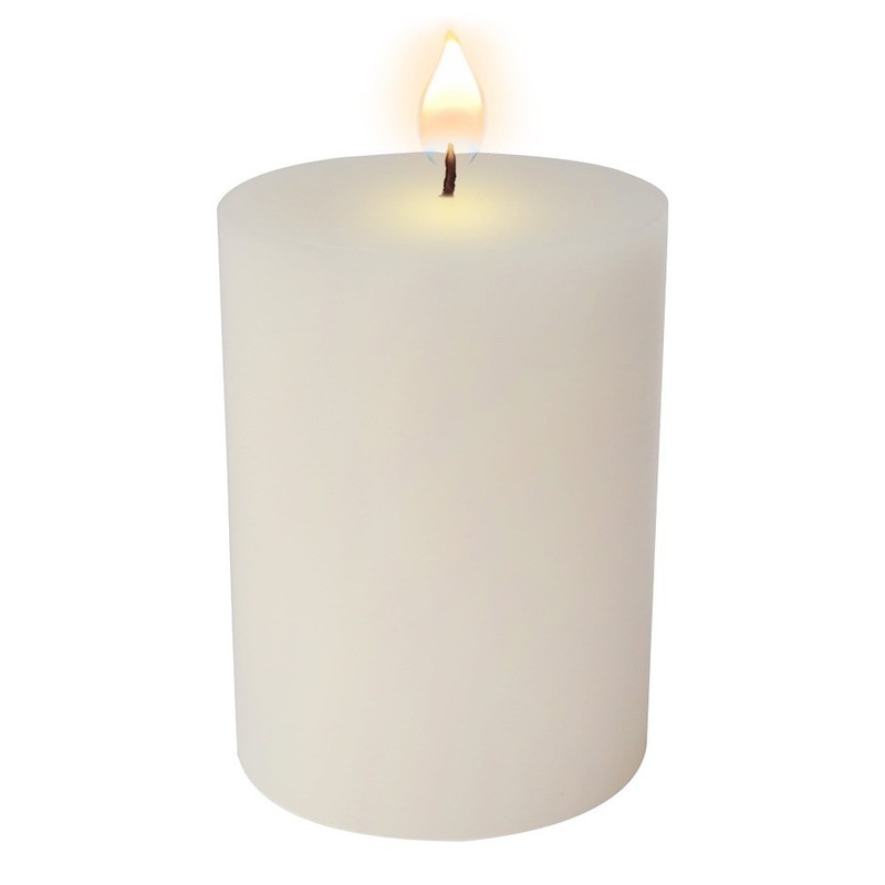 (2 pack) Mainstays Single Wick 3" x 4" Pillar Candle, Unscented, Ivory gallery