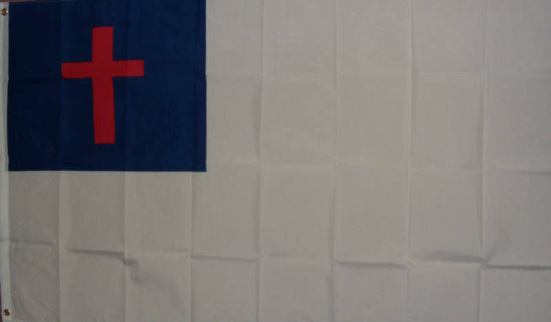 New CHRISTIAN 3' X 5' (36" X 60") Polyester Flag. For In and Out Doors Display gallery