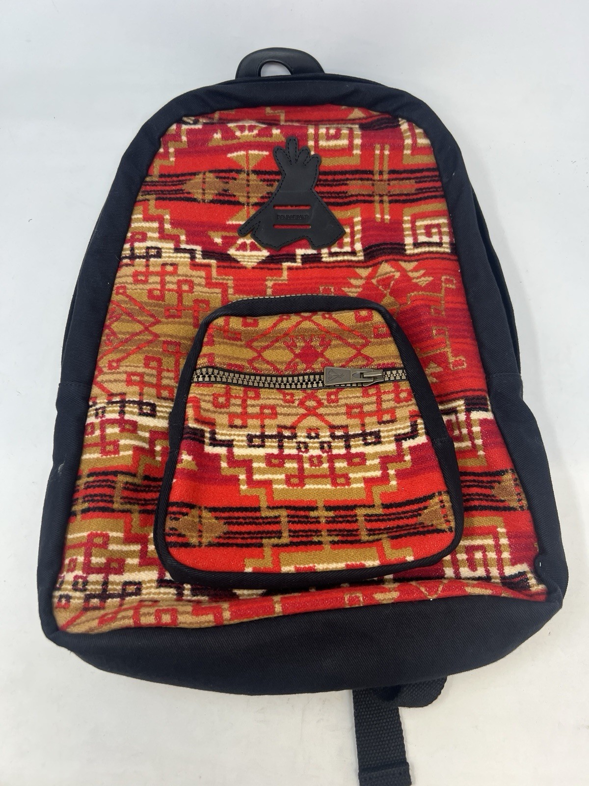Pendleton Backpack Red Wool Southwestern Navajo, Aztec Pattern Design