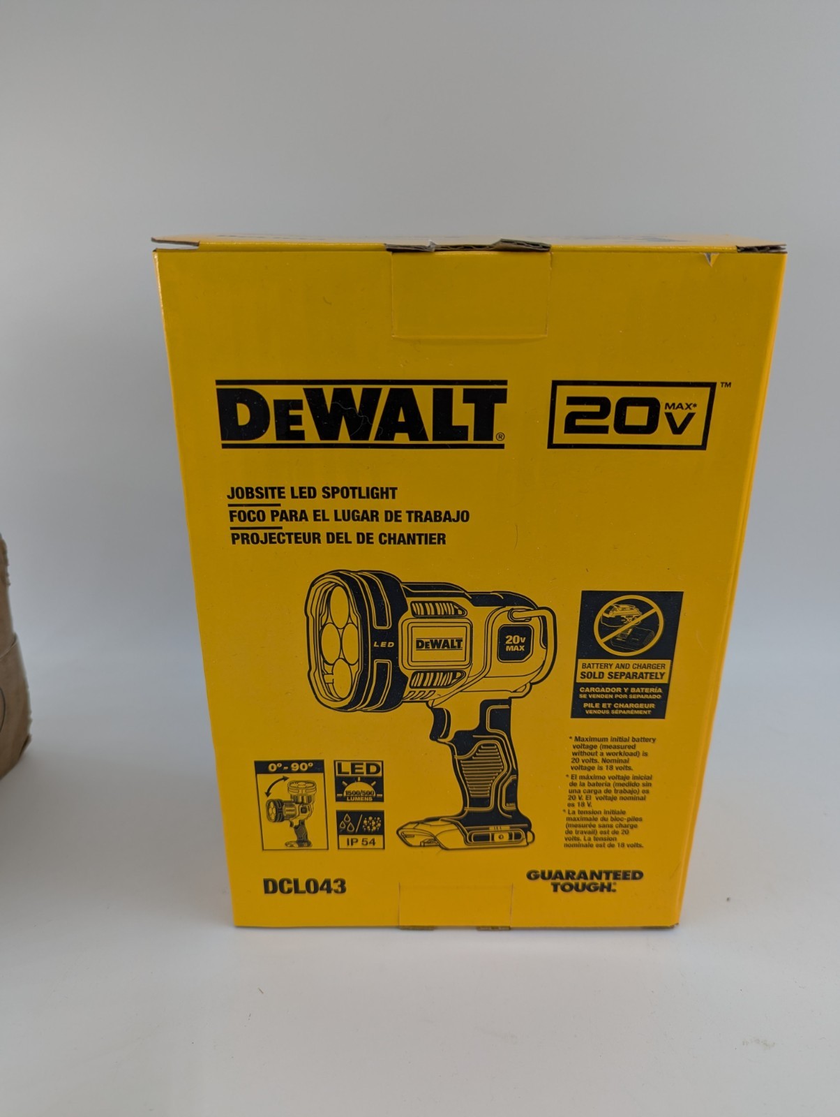 New DeWalt DCL043 20V Max Cordless LED Jobsite Spotlight Spot Light 20 volt gallery
