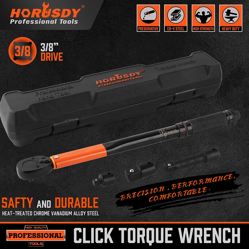 3/8" Torque Wrench Snap Socket Professional Drive Click Ratcheting Father's Day gallery