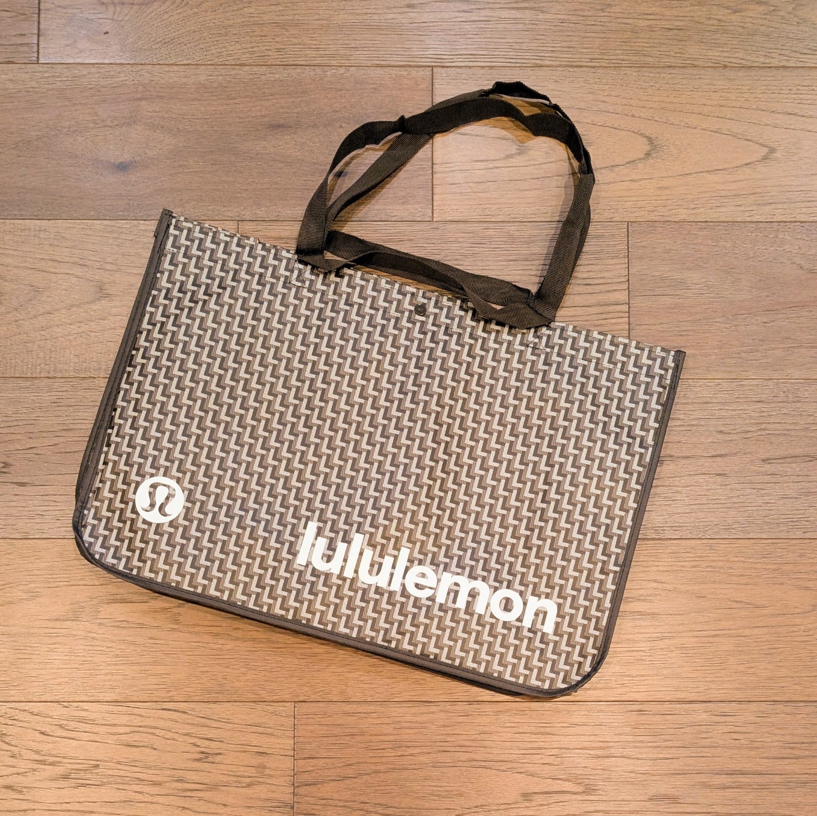 Lululemon Extra Large XL Reusable Shopping Tote Bag Yoga 🤎 Brown 🤎 Black NEW!⚡ gallery