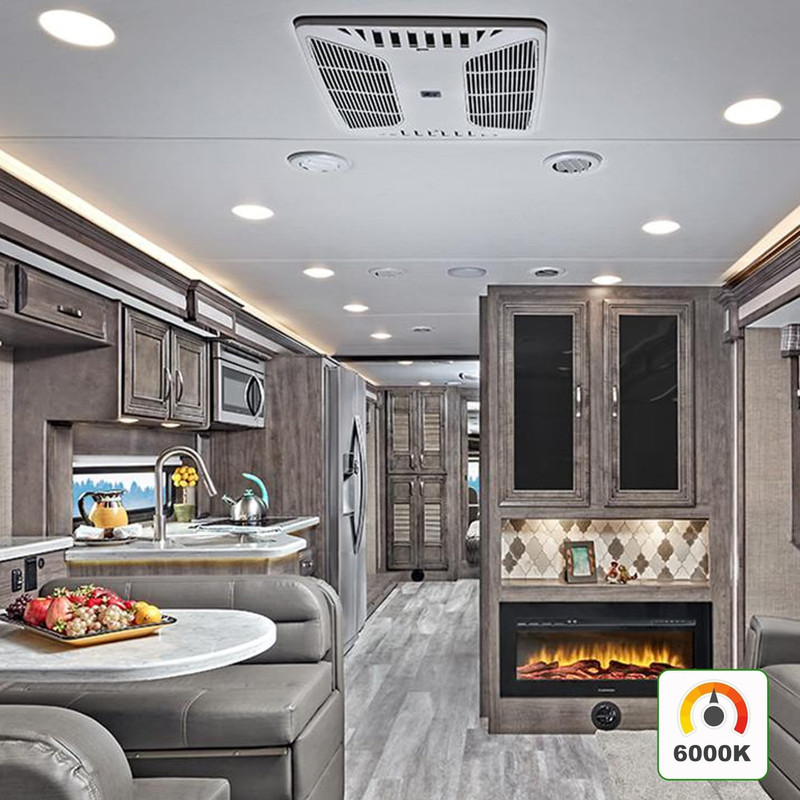 4.5-Inch LED Recessed Mount Ceiling Down Light 12V RV Puck Under Cabinet 6000... gallery
