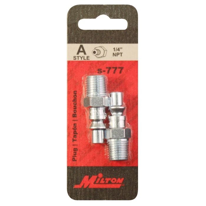 Milton® 1/4" NPT A-Style Plug (Single Retail Pack) gallery