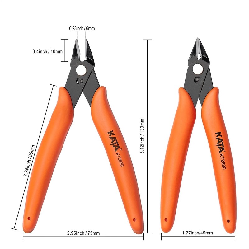 Micro Wire Cutters 5" Precision Flush Pliers, Mini Side Snips for Jewelry, Hobby gallery