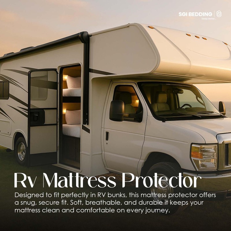 Waterproof RV Bunk Cot Bed Mattress Protector 31"x75" for Narrow Twin Camping... gallery