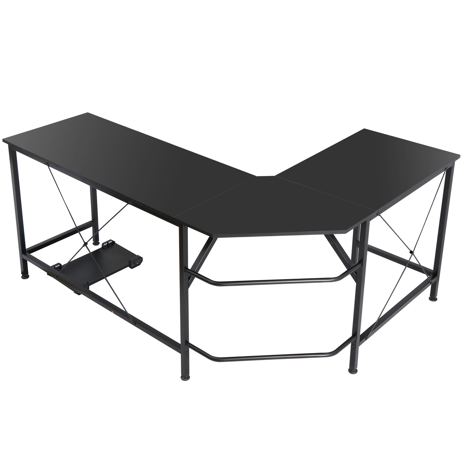 Computer L-Shaped Desk Gaming Laptop Table Corner Workstation Office Desk 66" gallery