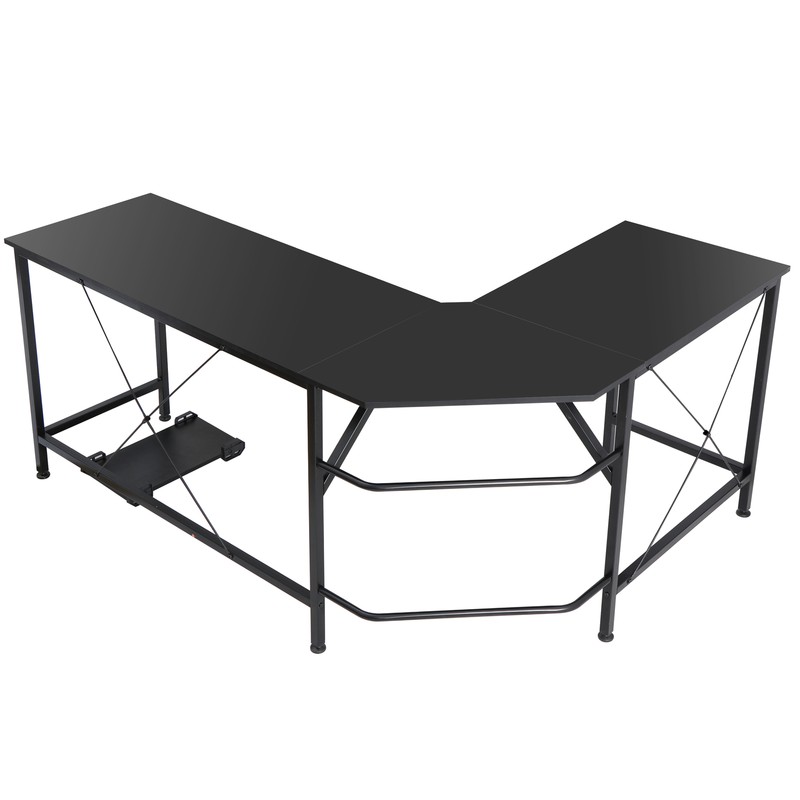 Computer Gaming Laptop Table L-Shaped Desk Corner Workstation Office Desk 66" gallery