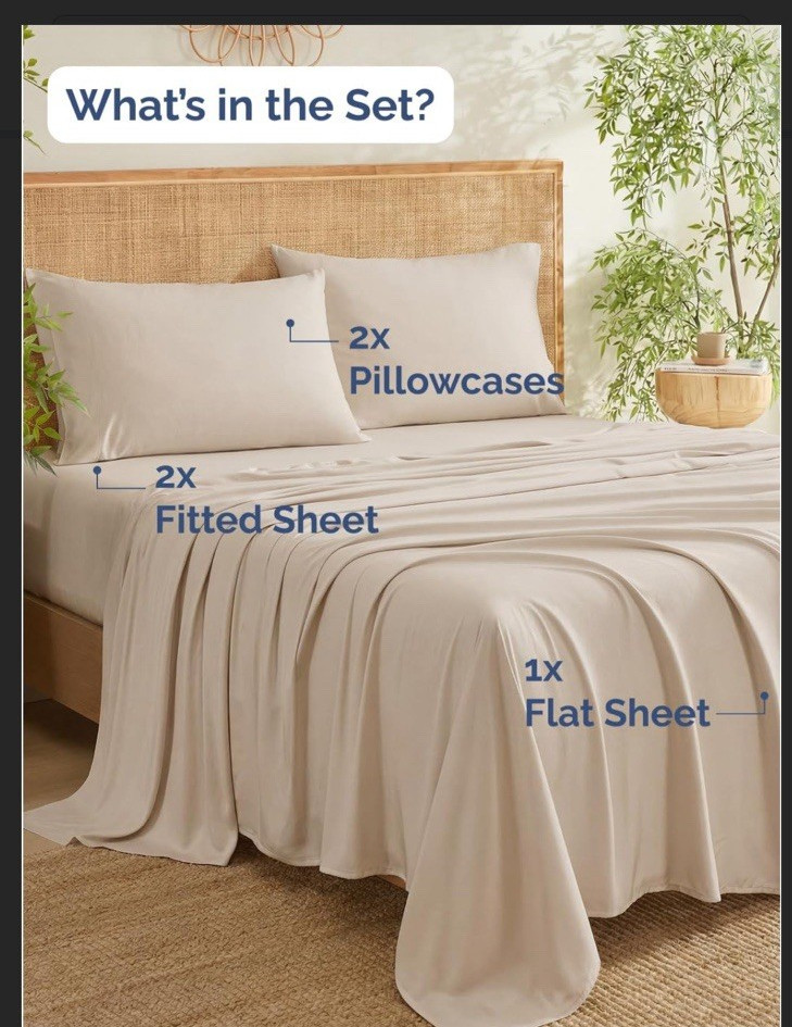 100% Rayon Derived From Bamboo - Bamboo Sheets Split King Size gallery