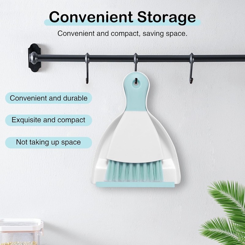 Mini Dustpan and Brush Set 2 Pack, Small Broom and Dustpan Set Dust Pan gallery