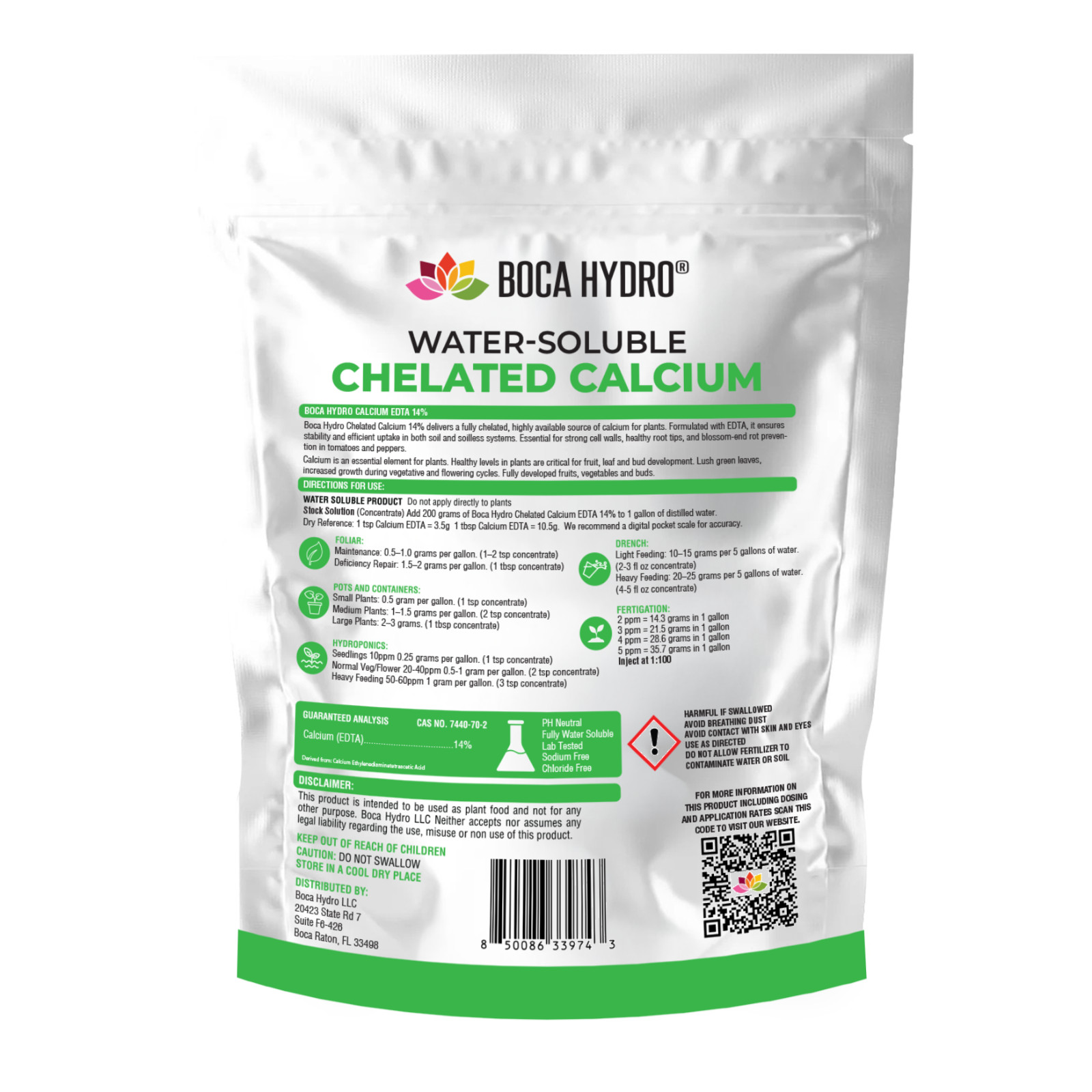 Boca Hydro Chelated Calcium 14% EDTA Water Soluble Nutrient Fertilizer gallery