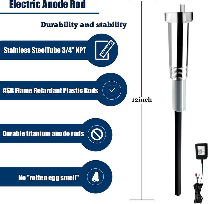 Powered Anode Rod, Electric Anode Rod, Powered Anode Rod for Water Heater, Redu gallery