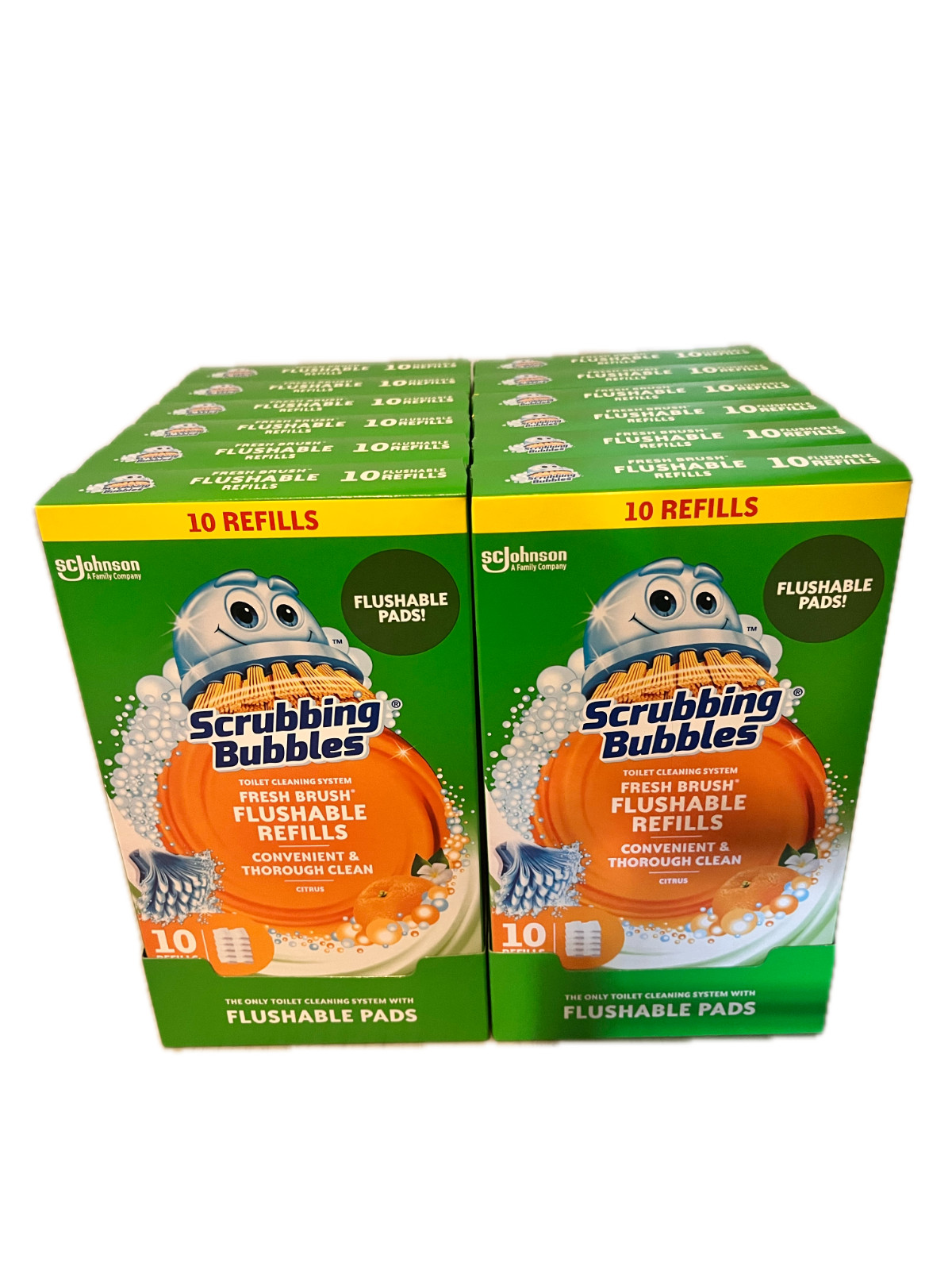 Scrubbing Bubbles Fresh Brush Flushable Refill Pads 120ct Toilet Cleaner Heads gallery